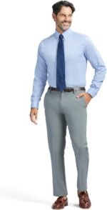 Men's Slim Fit Wrinkle-Free Stretch Dress Shirt with Button-Down Collar - Image 3