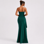 Women's Strapless High Slit Maxi Dress - Image 4