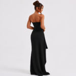 Women's Strapless High Slit Maxi Dress - Image 6